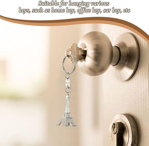 80 Pieces Eiffel Tower Keyring Paris Eiffel Tower Keychains Retro French Souvenirs Keychains Eiffel Tower Keychain for Christmas Home Jewelry Table Decor Gifts, Silver in Saudi Arabia