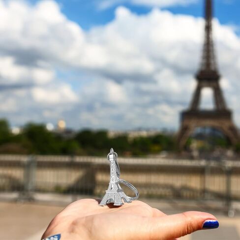 80 Pieces Eiffel Tower Keyring Paris Eiffel Tower Keychains Retro French Souvenirs Keychains Eiffel Tower Keychain for Christmas Home Jewelry Table Decor Gifts, Silver in Saudi Arabia