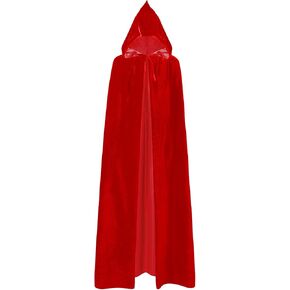 QUCH Hooded Cloak Unisex Cape Cloak with Hood for Men and Womens Witch Cloak Vampire Cape Halloween Christmas Costume