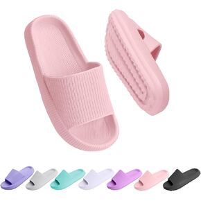 Cloud Slides for Kids, Girls Boys Pillow Slippers Shower Bathroom, Comfort Non-Slip Thick Sole Slippers Summer Beach Shoes for Little Kid/Big Kid