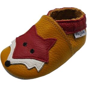 Mejale Baby Shoes Soft Sole Leather Moccasins Cartoon Butterfly Infant Toddler First Walker Slippers