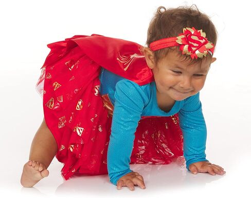 DC Comics Baby Girls Superhero Tutu Dress - Baby Girl Outfit with Removable Cape and Matching Headband in Saudi Arabia