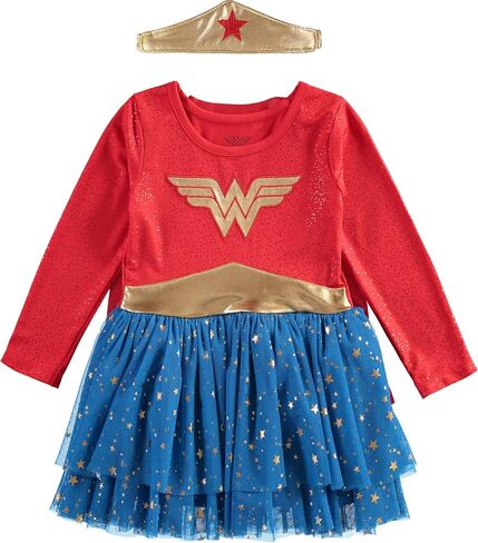 DC Comics Baby Girls Batgirl Costume Tutu Dress with Removable Cape and Matching Headband in Saudi Arabia
