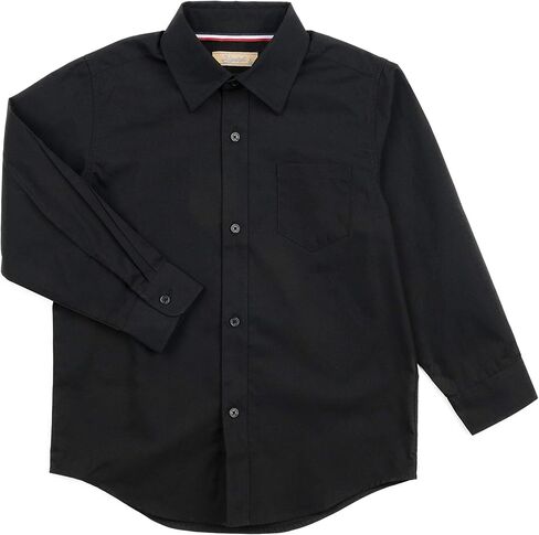 Leveret Kids & Toddler Boys Long Sleeve Uniform Cotton Dress Shirt Variety of Colors (Size 2-14 Years) in Kuwait