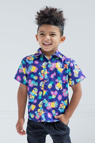 Despicable Me Minions Hawaiian Button Down Dress Shirt Matching Family Toddler to Adult in Kuwait
