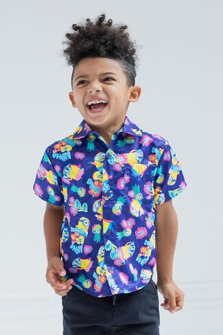 Despicable Me Minions Hawaiian Button Down Dress Shirt Matching Family Toddler to Adult in Kuwait