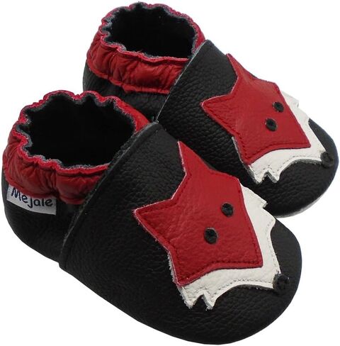 Mejale Baby Shoes Soft Sole Leather Moccasins Cartoon Butterfly Infant Toddler First Walker Slippers in Kuwait