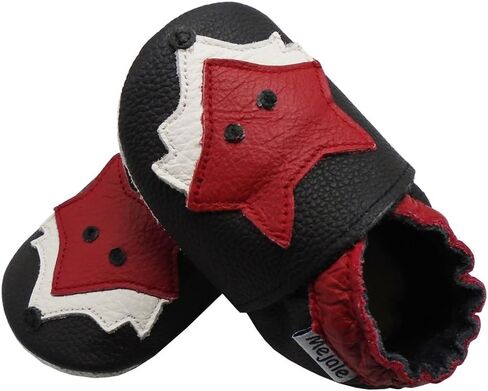 Mejale Baby Shoes Soft Sole Leather Moccasins Cartoon Butterfly Infant Toddler First Walker Slippers in Kuwait