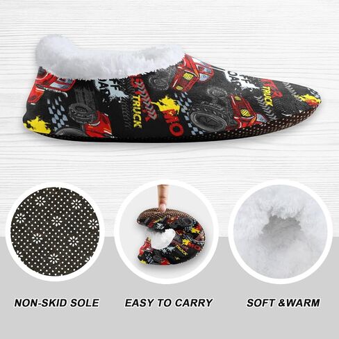 Ceiurey Kids Boys Girls Slippers Soft Memory Foam Indoor Toddler House Slipper Non Slip Spa Travel Household Shoes for Winter Home Bedroom Christmas Halloween Cow Car Duck Leopard.. in Saudi Arabia