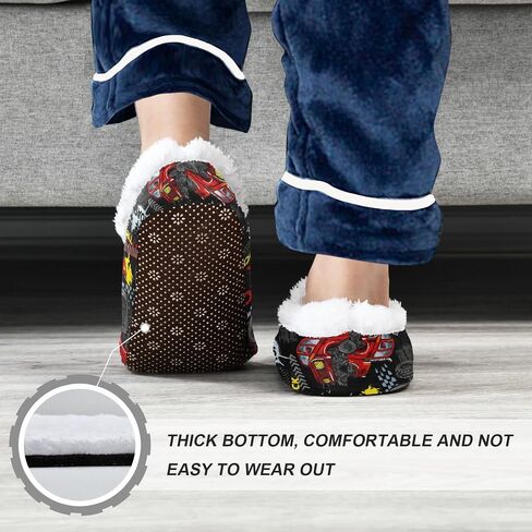 Ceiurey Kids Boys Girls Slippers Soft Memory Foam Indoor Toddler House Slipper Non Slip Spa Travel Household Shoes for Winter Home Bedroom Christmas Halloween Cow Car Duck Leopard.. in Saudi Arabia