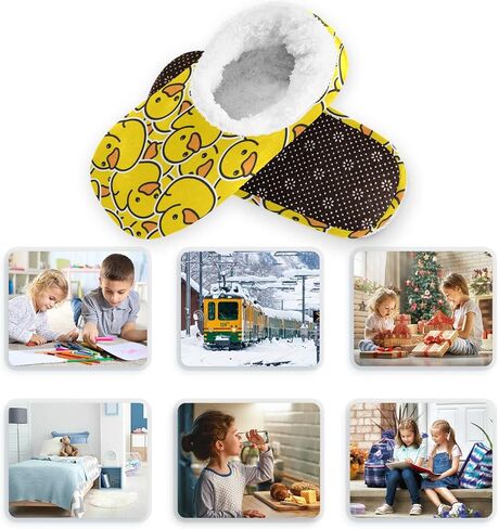 Ceiurey Kids Boys Girls Slippers Soft Memory Foam Indoor Toddler House Slipper Non Slip Spa Travel Household Shoes for Winter Home Bedroom Christmas Halloween Cow Car Duck Leopard.. in Saudi Arabia