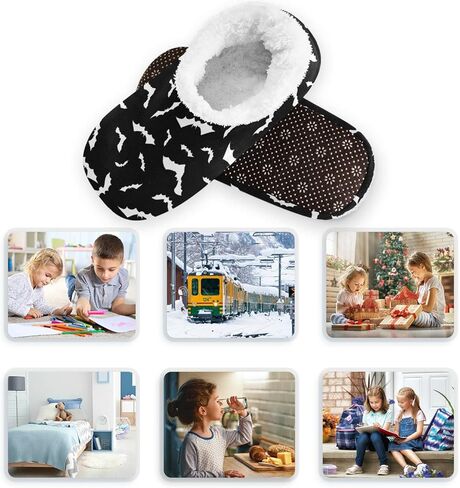 شباشب Ceiurey للأطفال والأولاد والبنات من إسفنج الذاكرة الناعم للاستخدام الداخلي للأطفال الصغار، شبشب منزل غير قابل للانزلاق للسفر والمنتجعات الصحية، أحذية منزلية لفصل الشتاء وغرفة النوم والكريسماس والهالوين والبقرة والبط والفهد. in Kuwait