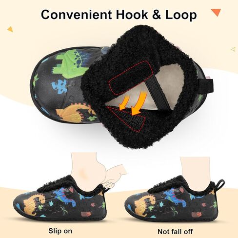 BARERUN Toddler Slippers Boys Girls Warm Skin-friendly House Slippers Soft-Lightweight Around House Shoes for Kids Indoor/Outdoor in Kuwait