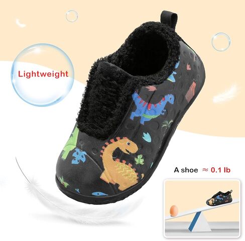 BARERUN Toddler Slippers Boys Girls Warm Skin-friendly House Slippers Soft-Lightweight Around House Shoes for Kids Indoor/Outdoor in Kuwait