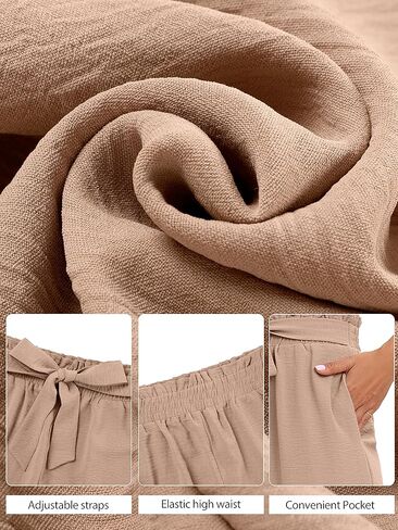 Sucolan Wide Leg Pants for Women Work Pants Business Casual High Waisted Summer Pant Loose Flowy Pants for Women with Pockets in Kuwait