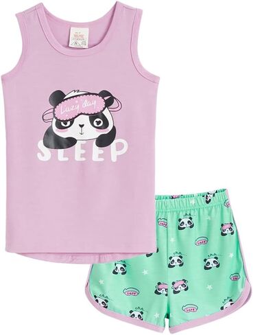 MyFav Big Kids Girls Sleeveless Sleepwear Hearts Shape Striped Pajama Nightgown in Saudi Arabia
