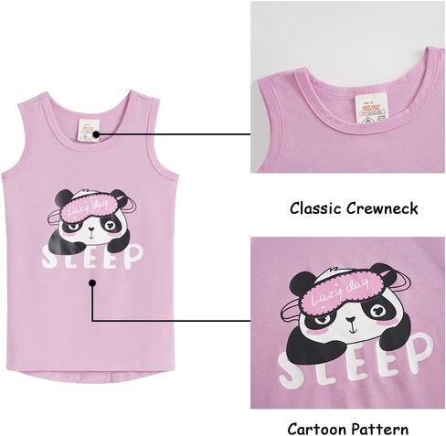 MyFav Big Kids Girls Sleeveless Sleepwear Hearts Shape Striped Pajama Nightgown in Saudi Arabia