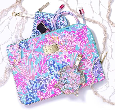 علامة الأمتعة على شكل سلحفاة من ليلي بوليتزر مع حزام آمن، جلد نباتي متين، معرف حقيبة ملون للسفر، روعة في الرمال، مقاس صغير in Kuwait