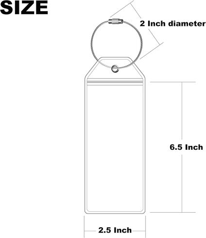 4 Pack Cruise Luggage Tag Holder Clear E-Tag Zip Seal Steel Wire Loops for Cruise Thick PVC (6.5X3.5 Inches) in Kuwait