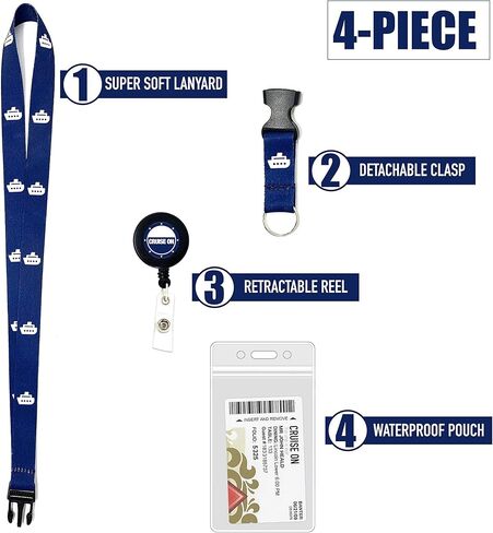 Carnival Cruise Essentials Kit - Cruise Power Strip, Lanyards & Royal Caribbean Luggage Tags in Saudi Arabia