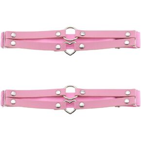Adjustable Leg Garter O-Ring Heart Elastic Thigh Garters Belt for Women 2pcs