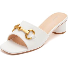 صنادل Vodvob النسائية ذات الكعب الدائري المنخفض سهلة الارتداء بمقدمة مربعة مفتوحة من الأمام، صنادل كاجوال مريحة للمشي للصيف in Kuwait