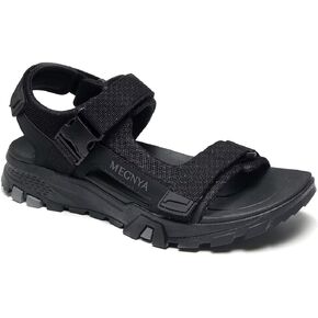 MEGNYA Mens Comfortable Walking Sandals, Soft Sports Hiking Sandals with Three Adjustable Hook And Loop Straps, Casual Athletic Sandals for Outdoor Active Camping