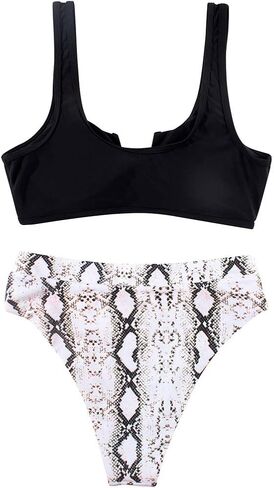 SUUKSESS Women Cutout Bikini Sets Push Up High Waisted Swimsuits 2 Piece in Kuwait
