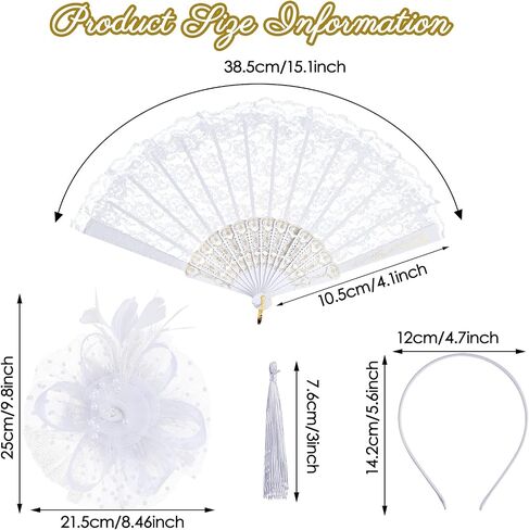Jecery 18th Century Costume Accessories for women Gothic Victorian Set Lace Parasol Umbrella Tea Party Hats White Gloves Halloween Medieval Colonial Bride Flower Girls Photo Props in Saudi Arabia