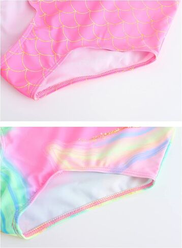 Mecamelon Girls 2 Pack One Piece Bathing Suit Unicorn Mermaid Printed Beach Swimwear in Kuwait