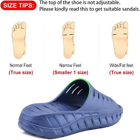 GPOS Mens Sport Recovery Sandals Plantar Fasciitis Thick Cushion Slides Sandals Lightweight Comfort Orthotic Slippers in Saudi Arabia