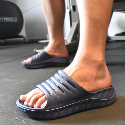 GPOS Mens Sport Recovery Sandals Plantar Fasciitis Thick Cushion Slides Sandals Lightweight Comfort Orthotic Slippers in Saudi Arabia