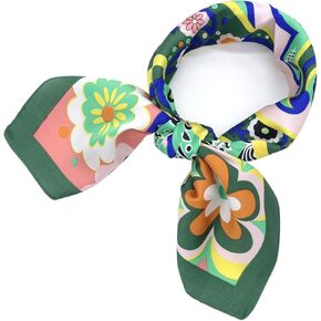YOUR SMILE Silk Like Scarf Women’s Fashion Pattern Large Square Satin Headscarf Headdress 24''x24'' in Kuwait