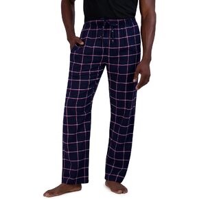 Hanes Ultimate Men's Flannel Pant, Black/White, Small