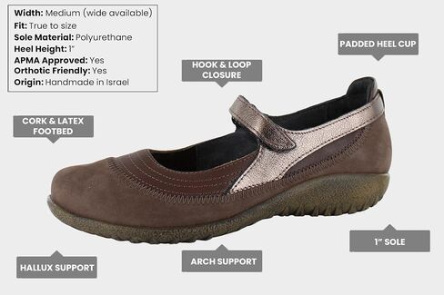 NAOT Footwear Women's Kirei Maryjane with Cork Footbed and Arch Comfort and Support - Lightweight and Perfect for Travel- Removable Footbed in Saudi Arabia