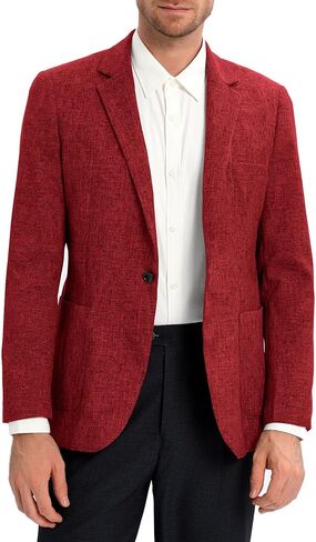 Men's Sport Coats & Blazers Linen Suit Jacket Casual Blazer for Men One Button in Kuwait