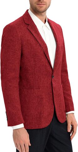 Men's Sport Coats & Blazers Linen Suit Jacket Casual Blazer for Men One Button in Kuwait