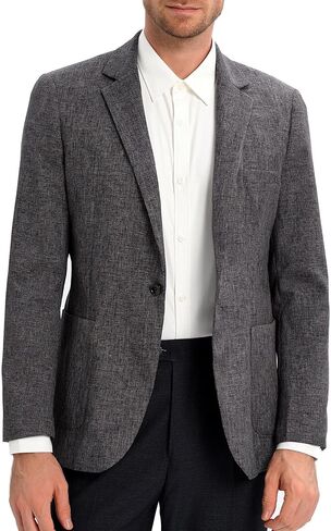 Men's Sport Coats & Blazers Linen Suit Jacket Casual Blazer for Men One Button in Kuwait