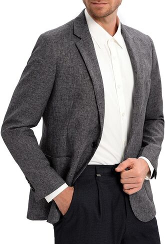 Men's Sport Coats & Blazers Linen Suit Jacket Casual Blazer for Men One Button in Kuwait