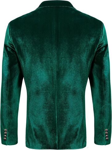 COOFANDY Men's Velvet Blazer Slim Fit Solid One Button Blazer Jacket Tuxedo for Prom Wedding Party Dinner in Kuwait