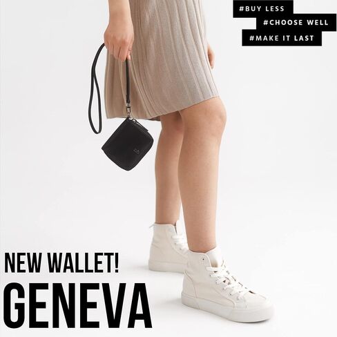 BERLINER BAGS Premium Genuine Leather Wallet Lyon, RFID Blocking Credit Card Holder, Clutch Purses for Women, Zip Around Wallet for 15 Cards and ID window, Bills, Coins - Black in Kuwait