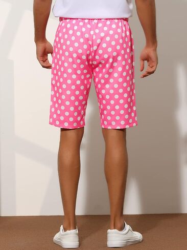 شورت Lars Amadeus Polka Dots للرجال شورت صيفي مسطح من الأمام من Chino Golf in Kuwait