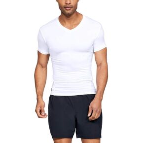 تي شيرت رجالي قصير الأكمام ضاغط من Under Armour بأكمام قصيرة ورقبة على شكل V التكتيكي HeatGear (عبوة من 1) in Kuwait