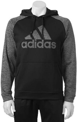 adidas tech Fleece Pullover Hoodie Black Dark Gray Heather (SMALL) in Saudi Arabia