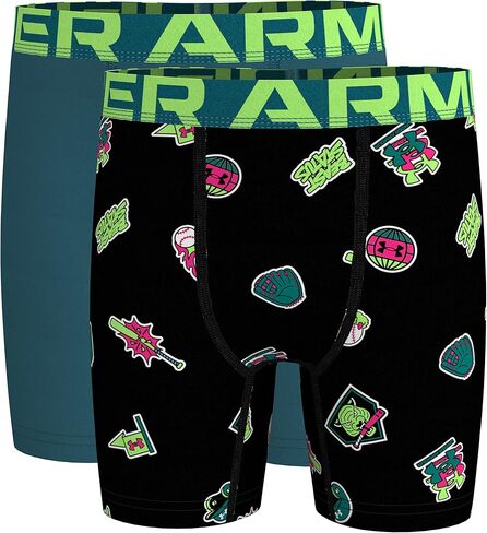 Under Armour boys Performance Boxer Briefs, Sticker Pop Print Sp22, Small US in Saudi Arabia