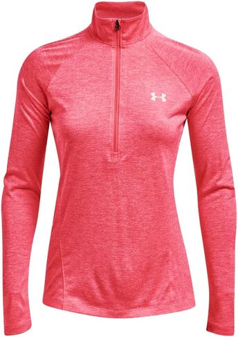 Under Armour Women's Tech Twist ½ Zip Long-Sleeve Pullover , Cerise (653)/Metallic Silver , Medium in Saudi Arabia