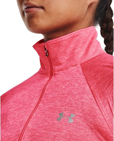 Under Armour Women's Tech Twist ½ Zip Long-Sleeve Pullover , Cerise (653)/Metallic Silver , Medium in Saudi Arabia