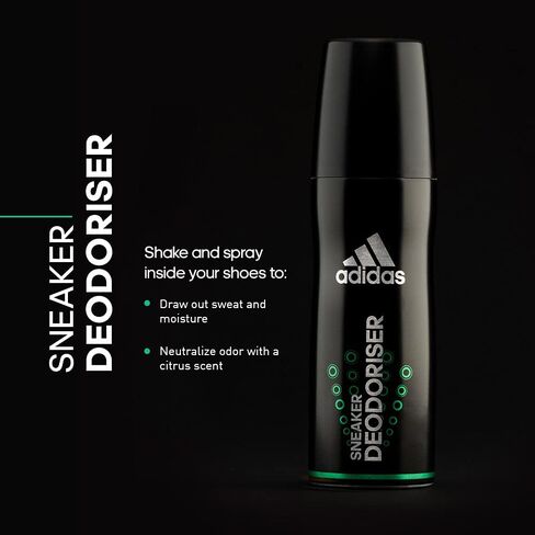 adidas Sneaker and Shoe Deodorizer with Citrus Scent Shoe Protector Spray - Water and Stain Repellent Spray for Sneakers in Saudi Arabia