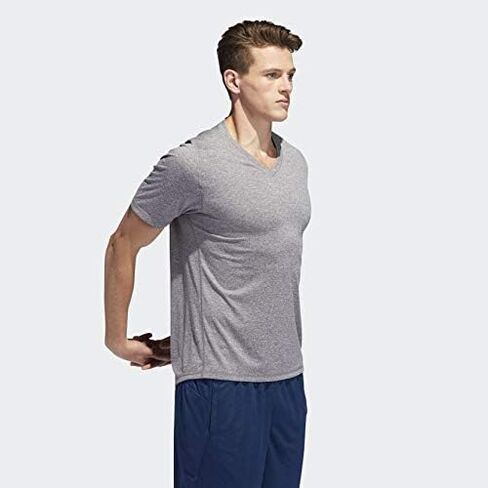 adidas Men's Freelift Sport V-neck Heather Tee in Saudi Arabia