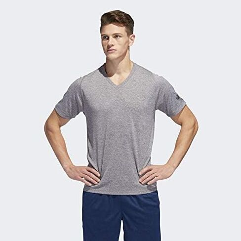 adidas Men's Freelift Sport V-neck Heather Tee in Saudi Arabia